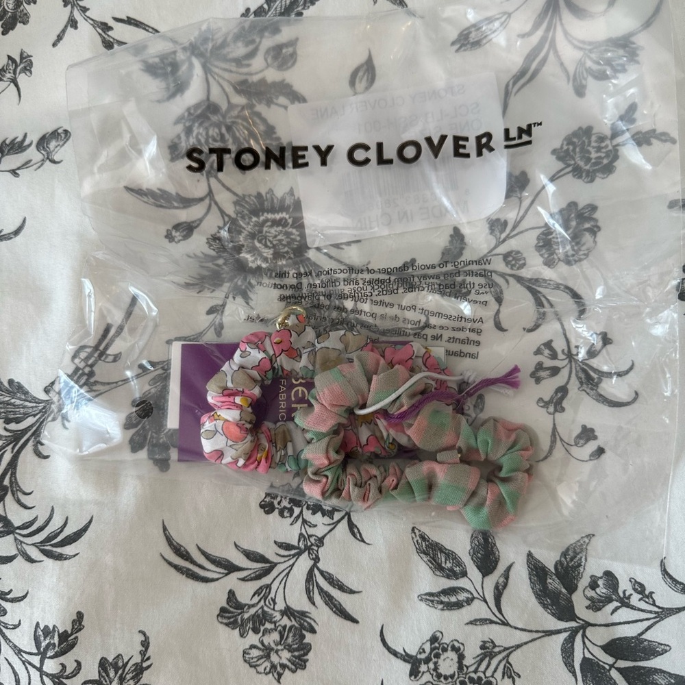 Stoney Clover Lane X Liberty Of London Collab Hair Scrunchies New Giftable